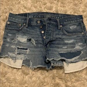 American Eagle distressed jeans shorts